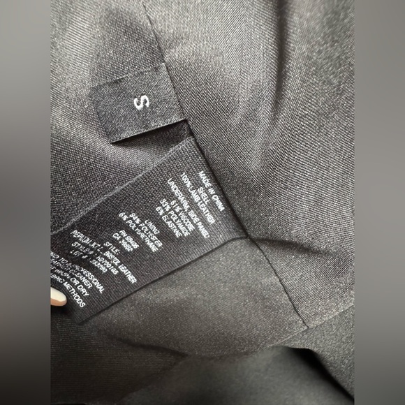 Theory Black Leather Jacket - Picture 3 of 10